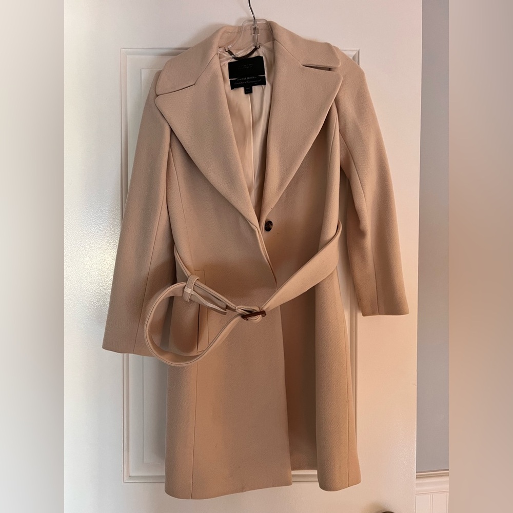 Jcrew Belted Lady Day Top Coat in Italian Double Cloth Wool